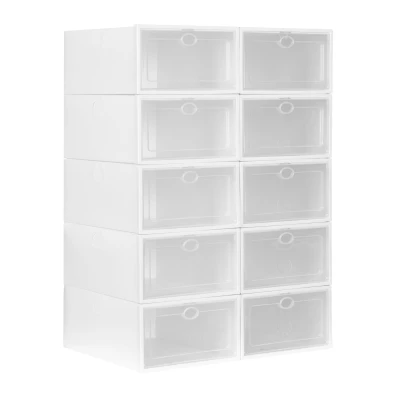 ModernHome PJJSB0002 Modulárna botník, 10 modulov, 42,5 × 30,5 × 61,5 cm, biela
