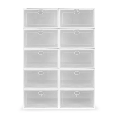 ModernHome PJJSB0002 Modulárna botník, 10 modulov, 42,5 × 30,5 × 61,5 cm, biela