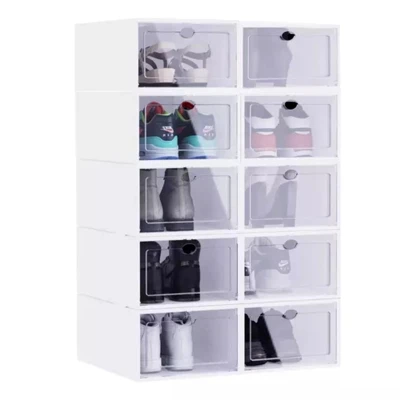 ModernHome PJJSB0002 Modulárna botník, 10 modulov, 42,5 × 30,5 × 61,5 cm, biela