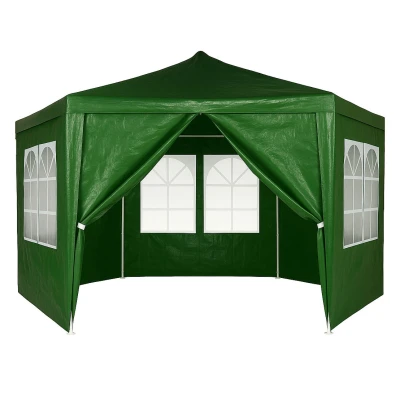 MultiGarden PAW-2X2X2 Skladací záhradný altánok 2 x 2 x 2 m + 6 bočných stien, zelený