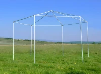 MultiGarden PAW-2X2X2 Skladací záhradný altánok 2 x 2 x 2 m + 6 bočných stien, biely