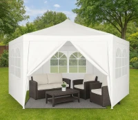 MultiGarden PAW-2X2X2 Skladací záhradný altánok 2 x 2 x 2 m + 6 bočných stien, biely