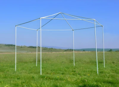 MultiGarden PAW-2X2X2 Skladací záhradný altánok 2 x 2 x 2 m + 6 bočných stien, biely