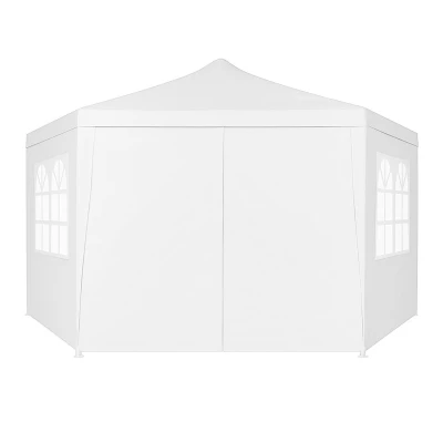 MultiGarden PAW-2X2X2 Skladací záhradný altánok 2 x 2 x 2 m + 6 bočných stien, biely