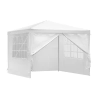 MultiGarden PAW 3X3 Skladací záhradný altánok, 3x3 m, 4 steny, biely