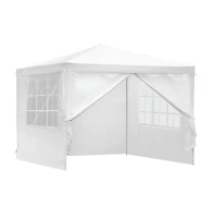 MultiGarden PAW 3X3 Skladací záhradný altánok, 3x3 m, 4 steny, biely