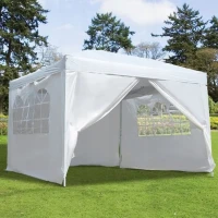 MultiGarden PAW 3X3 Skladací záhradný altánok, 3x3 m, 4 steny, biely