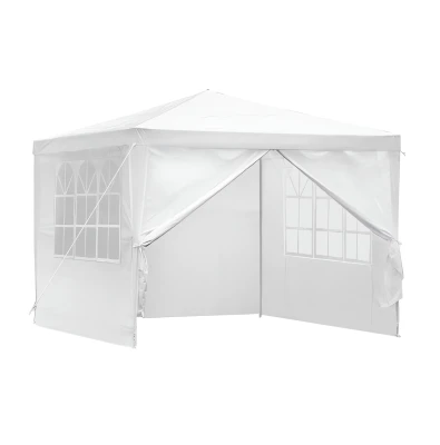 MultiGarden PAW 3X3 Skladací záhradný altánok, 3x3 m, 4 steny, biely