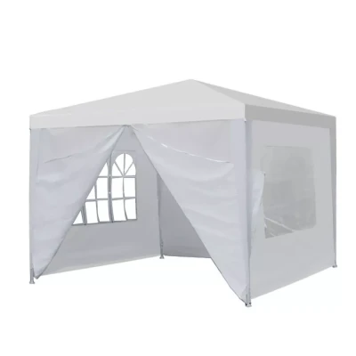 MultiGarden PAW 3X3 Skladací záhradný altánok, 3x3 m, 4 steny, biely