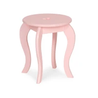 ECOTOYS FH-KF200011 Detský drevený toaletný stolík so zrkadlom a stoličkou, ružový