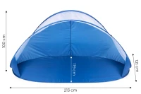 MultiGarden BT-004B PopUP plážový prístrešok, 213 × 121 × 100 cm, modrý