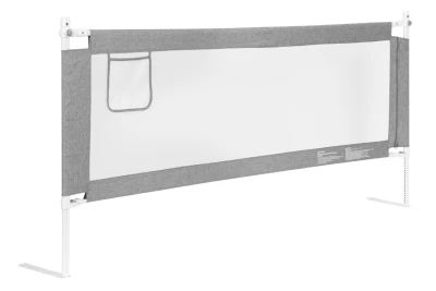 ECOTOYS SG-030C-GY Ochranná bezpečnostní zábrana k posteli 200 cm, šedá