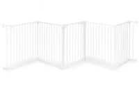 ECOTOYS SF-015-W Bezpečnostná bránka, detský kútik, 5 panelov, 300 cm, kov, biela