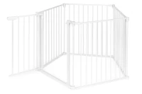 ECOTOYS SF-015-W Bezpečnostná bránka, detský kútik, 5 panelov, 300 cm, kov, biela
