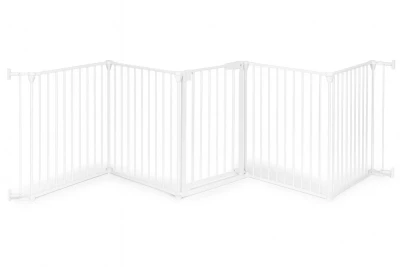 ECOTOYS SF-015-W Bezpečnostná bránka, detský kútik, 5 panelov, 300 cm, kov, biela