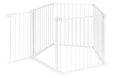 ECOTOYS SF-015-W Bezpečnostná bránka, detský kútik, 5 panelov, 300 cm, kov, biela