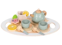 ECOTOYS TL643007 Dřevěná čajová sada 14 ks