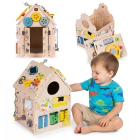 ECOTOYS 2560 Montessori drevený domček XXL, 30 aktivít