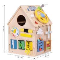 ECOTOYS 2560 Montessori drevený domček XXL, 30 aktivít