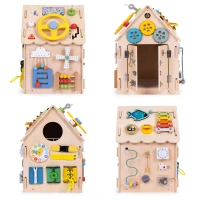 ECOTOYS 2560 Montessori drevený domček XXL, 30 aktivít