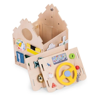 ECOTOYS 2560 Montessori drevený domček XXL, 30 aktivít
