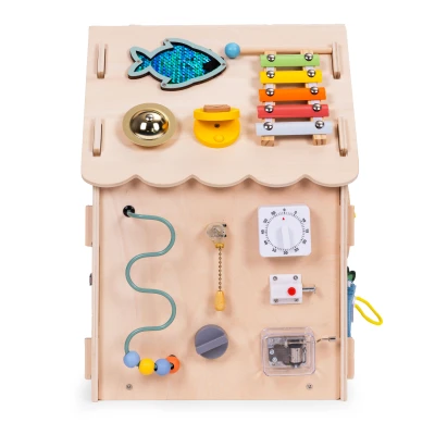 ECOTOYS 2560 Montessori drevený domček XXL, 30 aktivít
