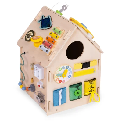 ECOTOYS 2560 Montessori drevený domček XXL, 30 aktivít