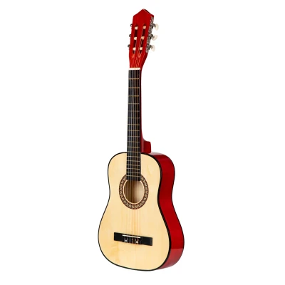 ECOTOYS HX18026 Drevená gitara pre deti, 6 strún, prírodná farba