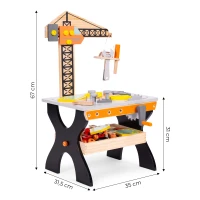ECOTOYS TL812003 Drevená dielňa s náradím