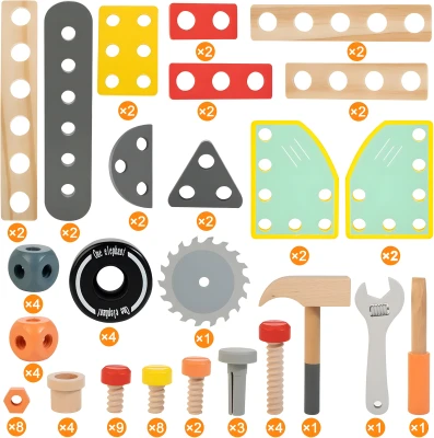 ECOTOYS TL812003 Drevená dielňa s náradím