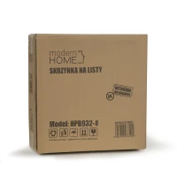 ModernHome HPB932-8 Poštovní schránka s držákem na noviny, pozinkovaná ocel, antracit