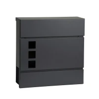 ModernHome HPB932-8 Poštovní schránka s držákem na noviny, pozinkovaná ocel, antracit