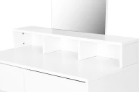 ModernHome PWJJDT0070 Velký moderní toaletní stolek se zrcadlem a zásuvkami, bílý