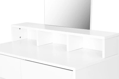 ModernHome PWJJDT0070 Velký moderní toaletní stolek se zrcadlem a zásuvkami, bílý