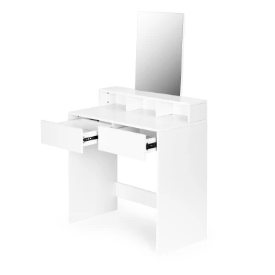 ModernHome PWJJDT0070 Velký moderní toaletní stolek se zrcadlem a zásuvkami, bílý