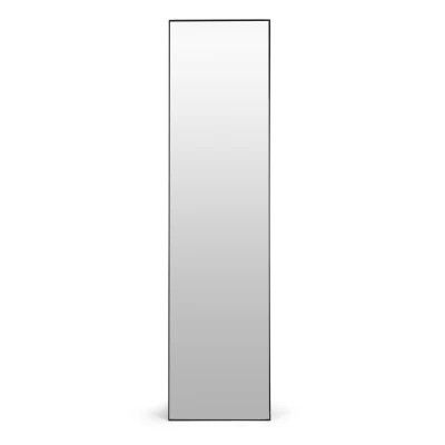 ModernHome GH-MT08 Stojací zrcadlo 159 x 40 cm, hliník, černý rám