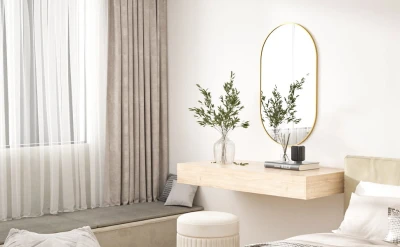 ModernHome 15419 Oválné nástěnné zrcadlo 100 x 50 cm, zlatý rám