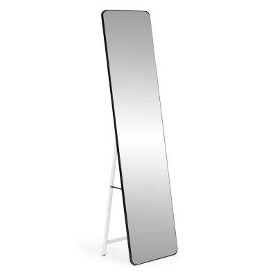 ModernHome GH-MM730 Stojacie obdĺžnikové zrkadlo, úzky rám, 148 × 38,5 cm