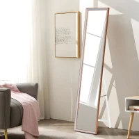 ModernHome GH-M2927 Stojacie zrkadlo 147 × 37 cm, hliníkový rám