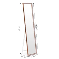 ModernHome GH-M2927 Stojacie zrkadlo 147 × 37 cm, hliníkový rám