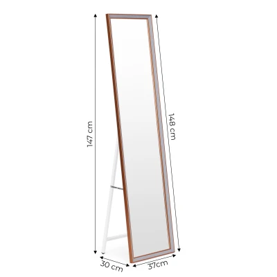 ModernHome GH-M2927 Stojacie zrkadlo 147 × 37 cm, hliníkový rám