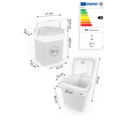 Berdsen 3827 Icemax ECO 29 l prenosná chladiaca taška do auta, tmavošedá