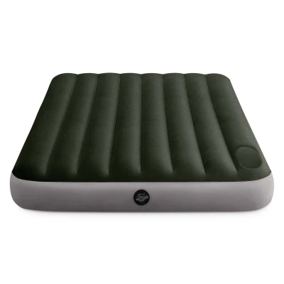 Intex 64762 Nafukovací matrace s vestavěnou nožní pumpou 191×137×25 cm, zelená