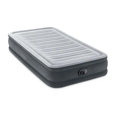 Intex 67766ND Nafukovací matrace s vestavěnou elektrickou pumpou 191×99×33 cm, šedá