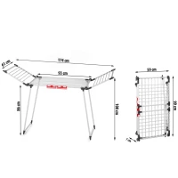 Massido 688300 Stojanový sušák na prádlo Debora 19 m, bílý 