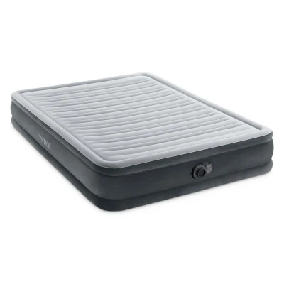 Intex 67770ND Nafukovací matrace s vestavěnou elektrickou pumpou 203×152×33 cm, šedá