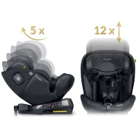Nukido 710120 Autosedačka Aero Line ISOFIX, i-Size 40-150 cm, 0-12 let, černá