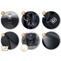 Nukido 710120 Autosedačka Aero Line ISOFIX, i-Size 40-150 cm, 0-12 let, černá
