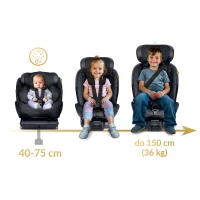 Nukido 710120 Autosedačka Aero Line ISOFIX, i-Size 40-150 cm, 0-12 let, černá