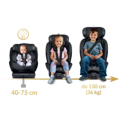 Nukido 710120 Autosedačka Aero Line ISOFIX, i-Size 40-150 cm, 0-12 let, černá